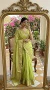 Ktd 3008 Fandy Chiffon Beads Work Saree